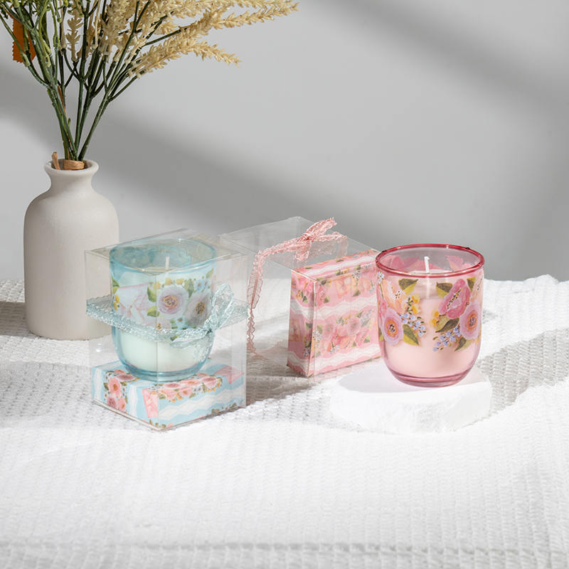 Candelae vitreae rotunde vitreae candelae odoratae-Eco soy lucernae fabrica