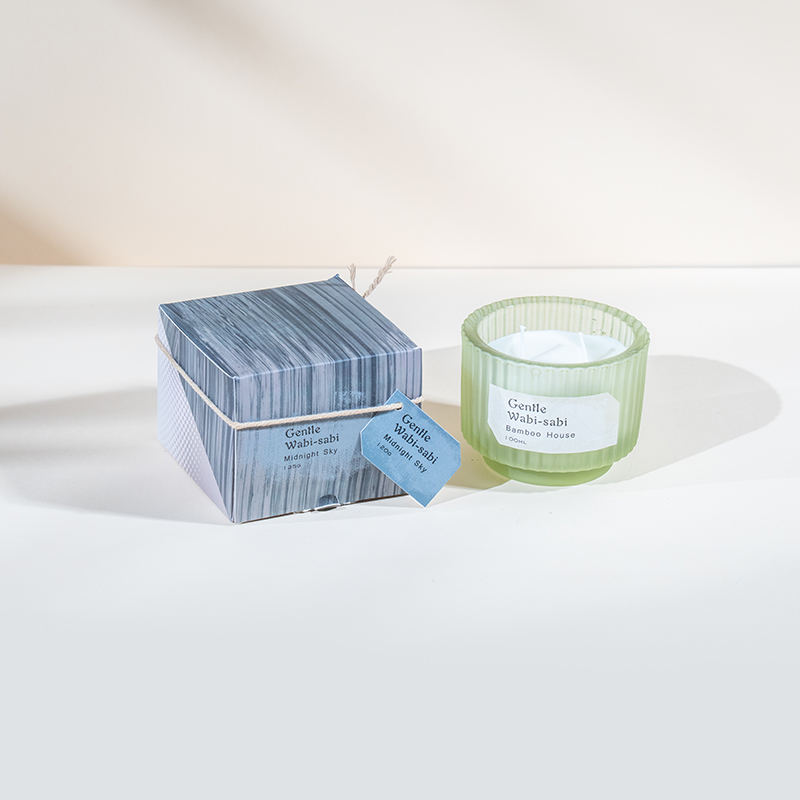 Cereus vitreus rotundus cum plagis verticalibus candelis odoratis eco soy cereis cereis venditoris