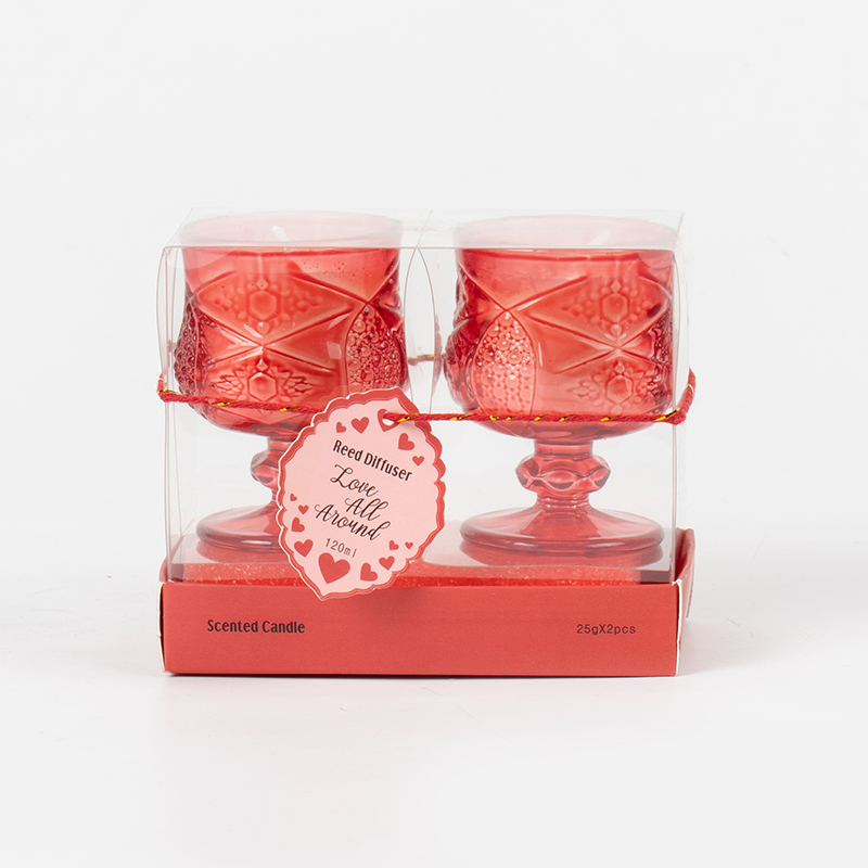 Valentinus classic stylsh poculum cereum odoratum 2PCS pone-ogranic eco soy candelam ceream pone fabrica