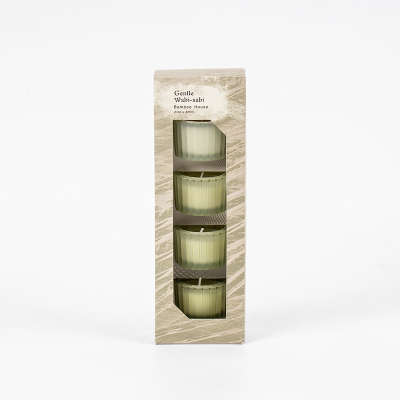 Set of 4 vertical striata parva nanum vitreum cereum cyathos