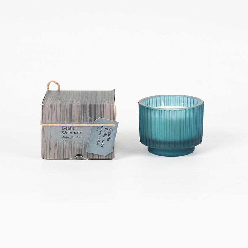 Cereus vitreus rotundus cum plagis verticalibus candelis odoratis eco soy cereis cereis venditoris