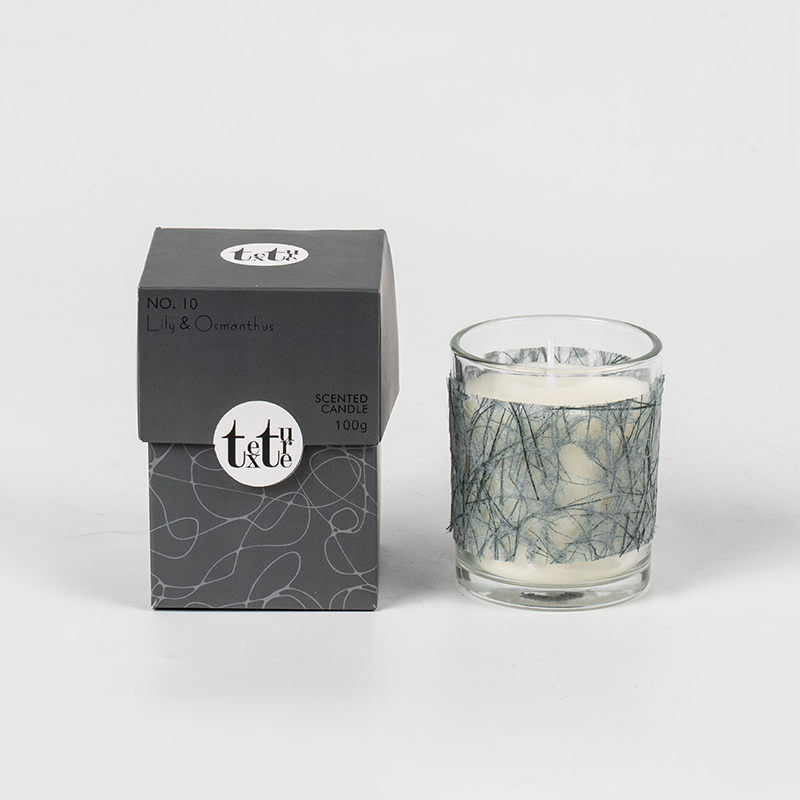 Calix rotundus classicus candelae odoratae cum charta deco-Eco soy cerei cerei fabrica