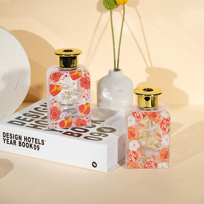 Valentine princeps quadratum vitreum lagenam arundine diffuser-pretium oleum valentine collectione