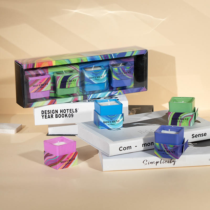 Ordo quadratus calicis candelis odoratis soy candela vitrea elit