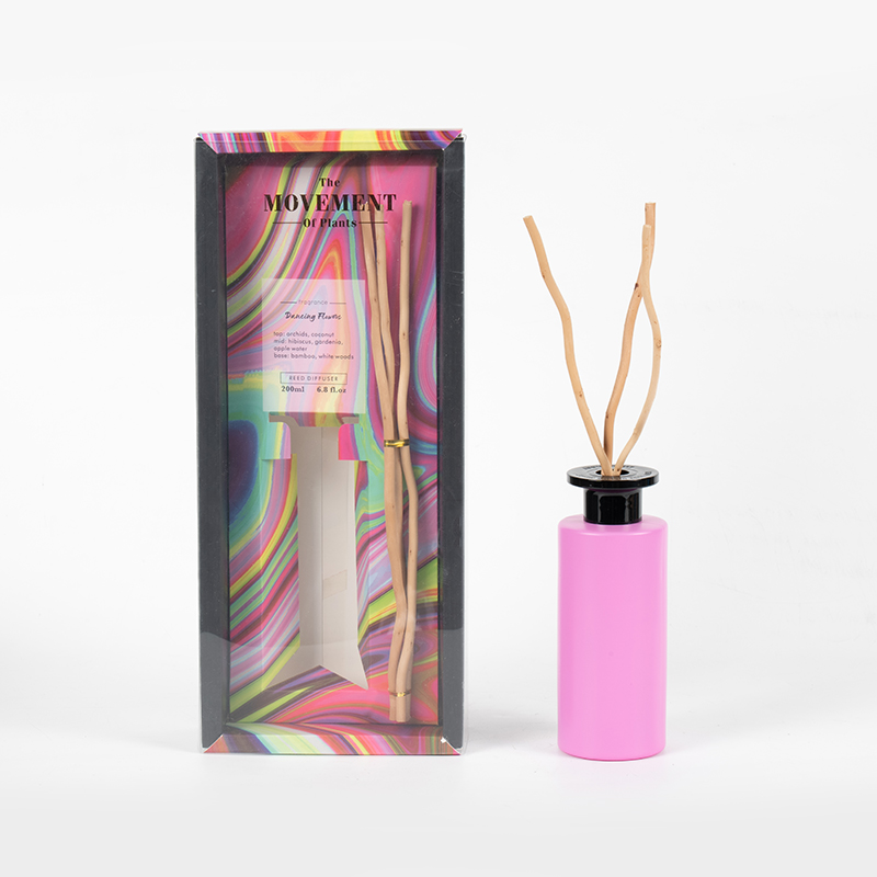 Circumlata utre vitreo perspicuo cum summa LEVITAS cum baculo ligneo arundine diffuso-premium aromatherapy utrem